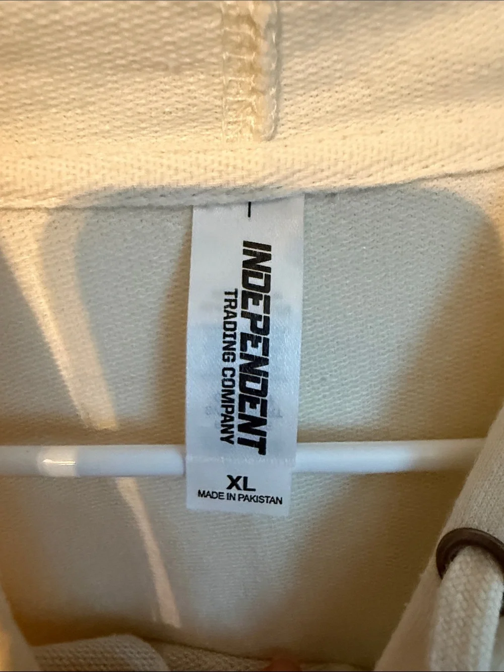Unlisted Cream Hoodie with Brown Panda Graphic